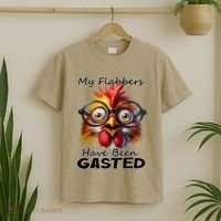 Funny Chicken My Flabbers Have Been Gasted Retro Graphic T-Shirt thumb 2