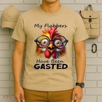 Funny Chicken My Flabbers Have Been Gasted Retro Graphic T-Shirt thumb 6