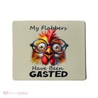 Funny Chicken My Flabbers Have Been Gasted Retro Graphic Mousepad thumb 0