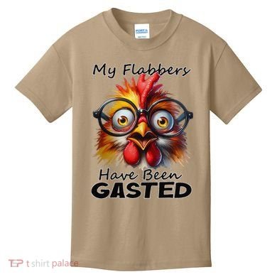 Funny Chicken My Flabbers Have Been Gasted Retro Graphic Kids T-Shirt