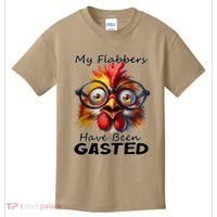 Funny Chicken My Flabbers Have Been Gasted Retro Graphic Kids T-Shirt thumb 0