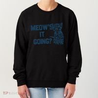 Funny Cat MeowS It Going Cute Cat Pun Women's Sweatshirt thumb 0