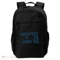 Funny Cat MeowS It Going Cute Cat Pun Backpack thumb 0