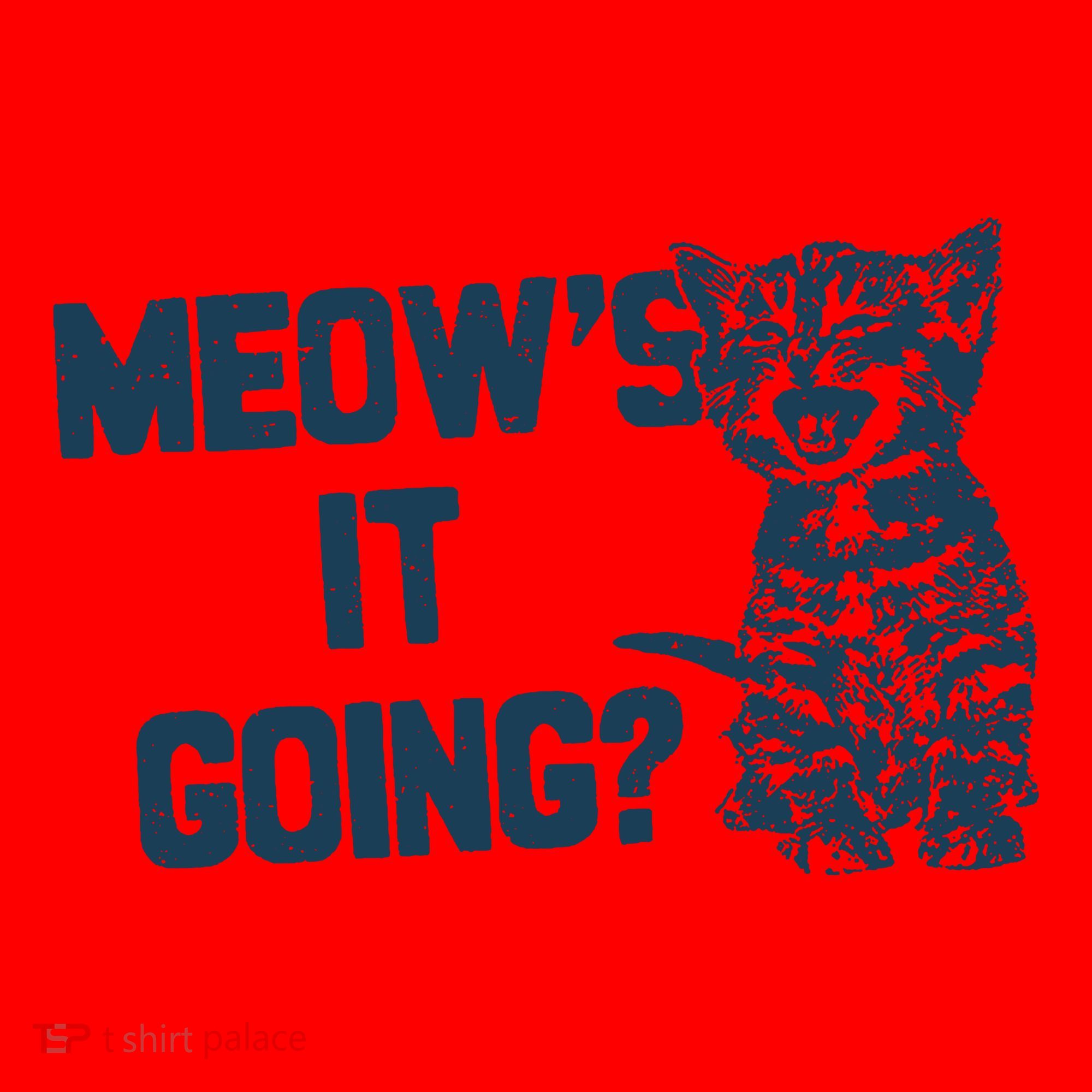 Funny Cat MeowS It Going Cute Cat Pun Santa Hat