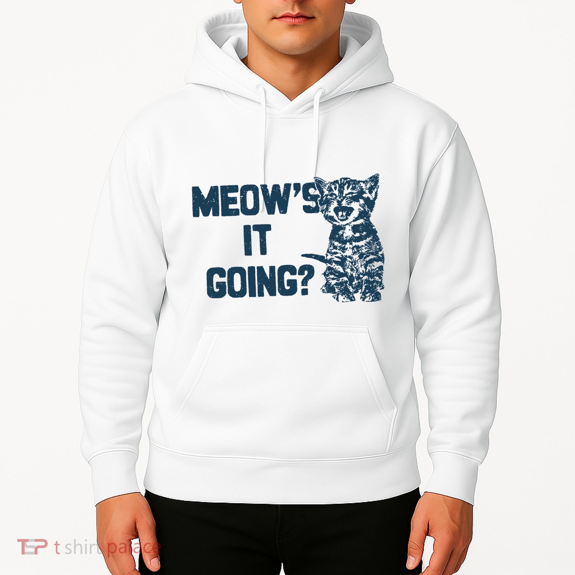 Funny Cat MeowS It Going Cute Cat Pun Hoodie