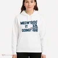 Funny Cat MeowS It Going Cute Cat Pun Hoodie thumb 5