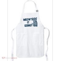 Funny Cat MeowS It Going Cute Cat Pun Apron thumb 0
