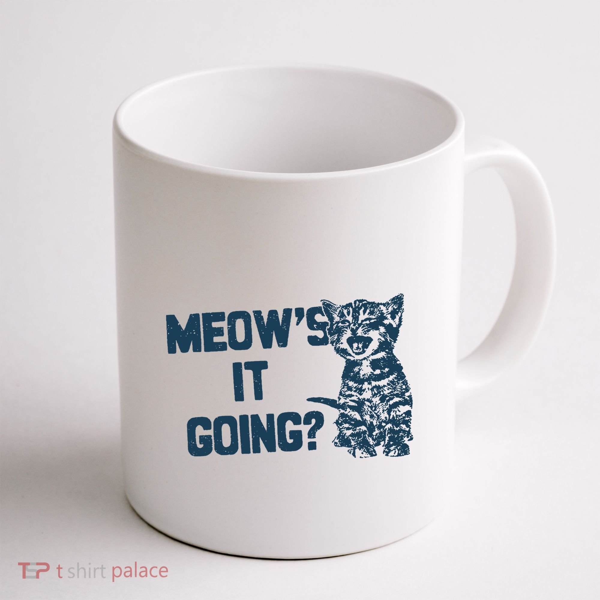 Funny Cat MeowS It Going Cute Cat Pun Coffee Mug