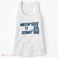 Funny Cat MeowS It Going Cute Cat Pun Women's Tank Top thumb 0