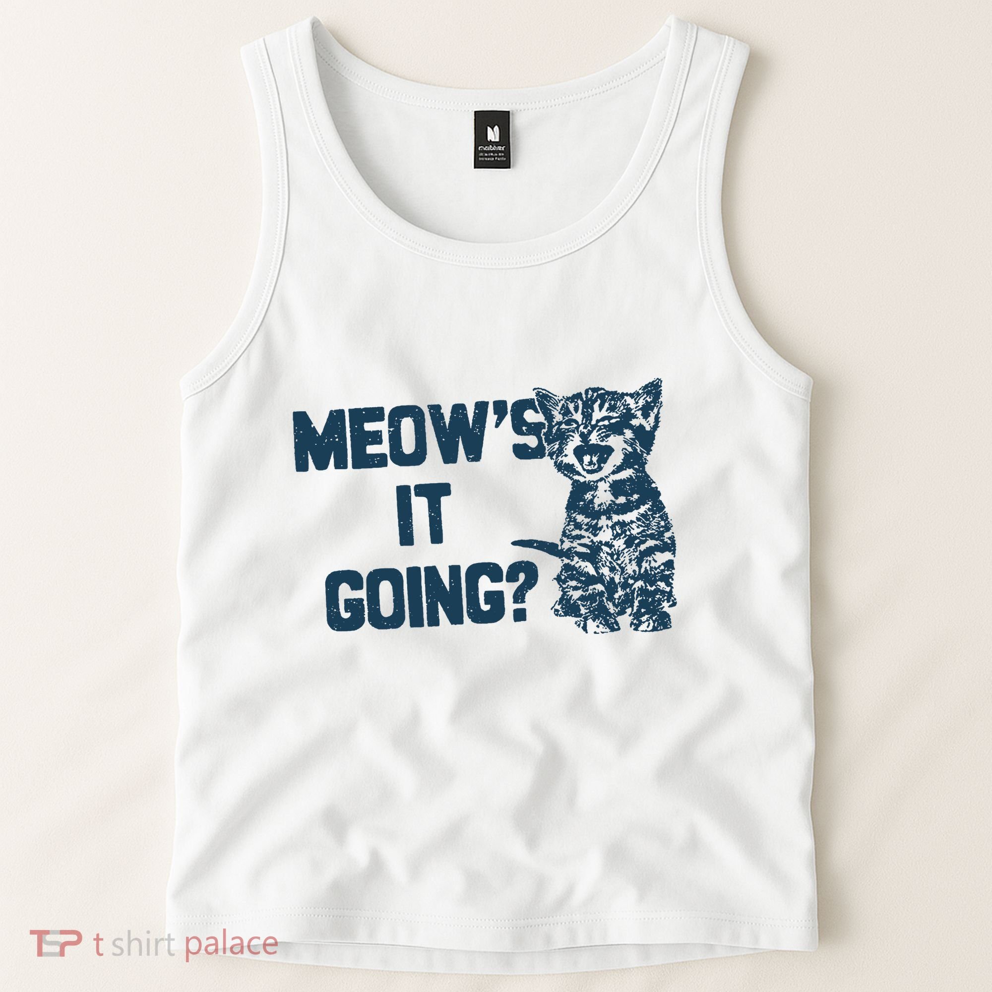 Funny Cat MeowS It Going Cute Cat Pun Tank Top