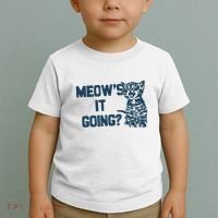 Funny Cat MeowS It Going Cute Cat Pun Toddler T-Shirt thumb 2
