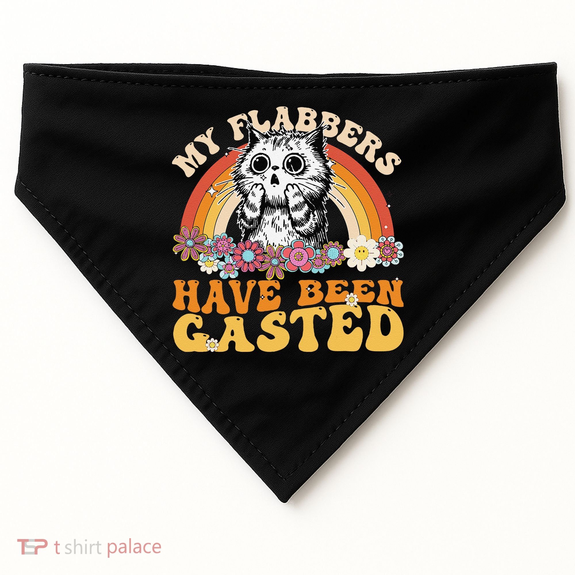 Funny Cat Meme My Flabbers Have Been Gasted USA-Made Doggie Bandana