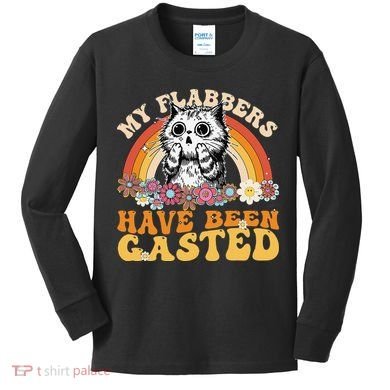 Funny Cat Meme My Flabbers Have Been Gasted Kids Long Sleeve Shirt