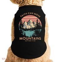 Faith Can Move Mountains Religious Christian Camping Gift Doggie Tank thumb 0