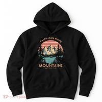 Faith Can Move Mountains Religious Christian Camping Gift Hoodie thumb 0