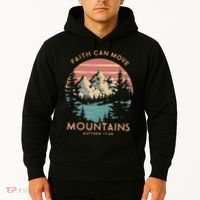 Faith Can Move Mountains Religious Christian Camping Gift Hoodie thumb 2