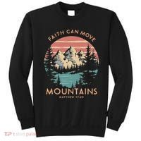 Faith Can Move Mountains Religious Christian Camping Gift Sweatshirt thumb 0