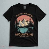 Faith Can Move Mountains Religious Christian Camping Gift T-Shirt thumb 5