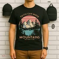 Faith Can Move Mountains Religious Christian Camping Gift T-Shirt thumb 6