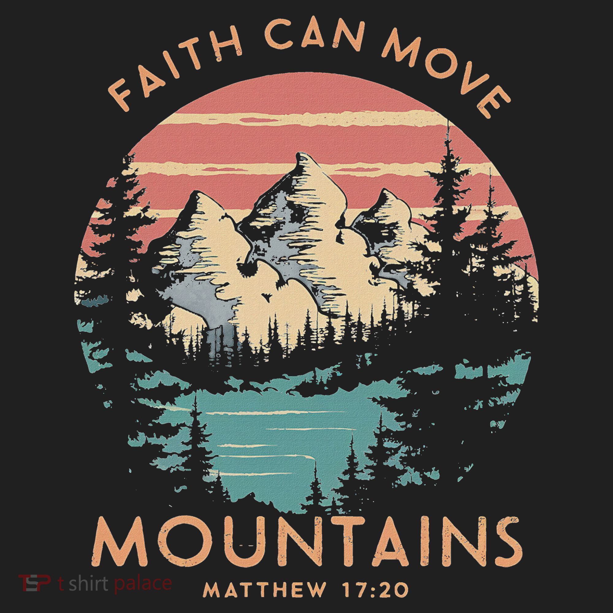 Faith Can Move Mountains Religious Christian Camping Gift Beanie