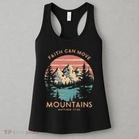 Faith Can Move Mountains Religious Christian Camping Gift Women's Tank Top thumb 3