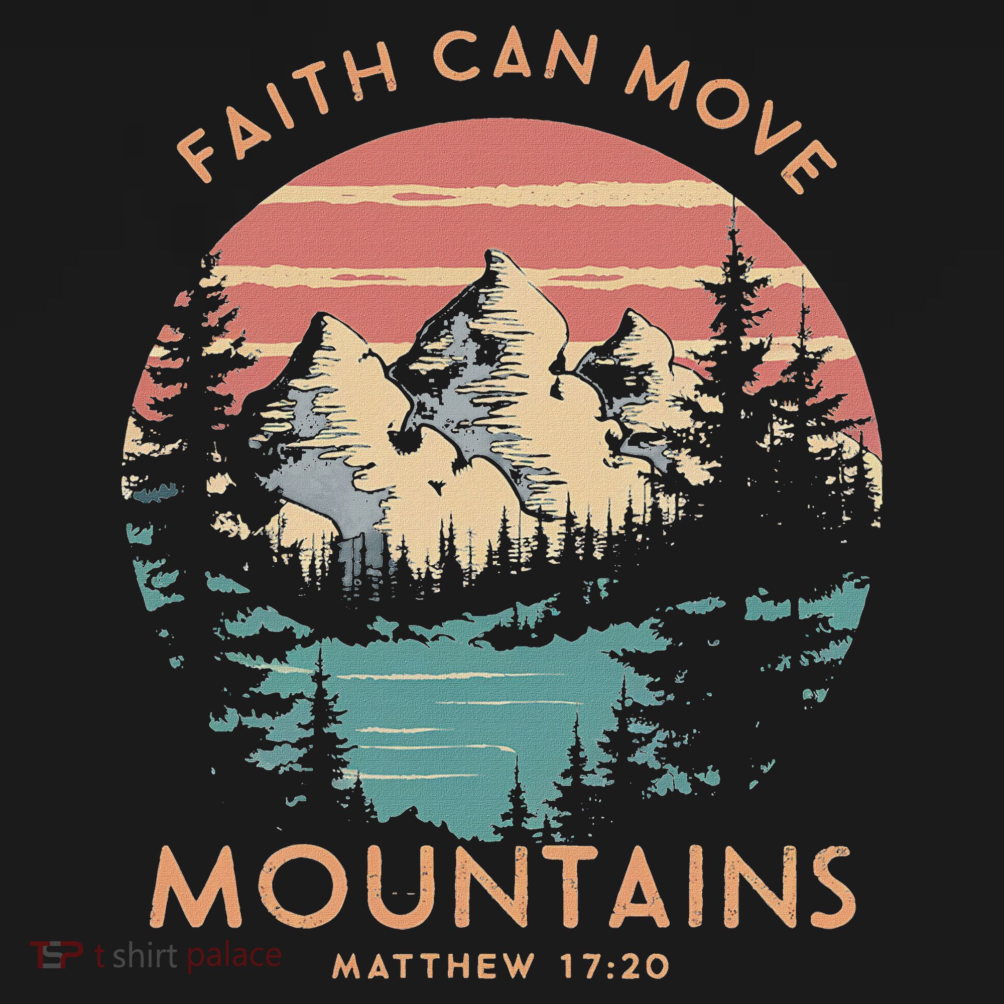 Faith Can Move Mountains Religious Christian Camping Gift Baby Bodysuit