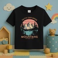 Faith Can Move Mountains Religious Christian Camping Gift Toddler T-Shirt thumb 3