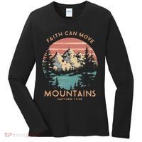 Faith Can Move Mountains Religious Christian Camping Gift Women's Long Sleeve Shirt thumb 0