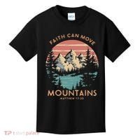 Faith Can Move Mountains Religious Christian Camping Gift Kids T-Shirt thumb 0
