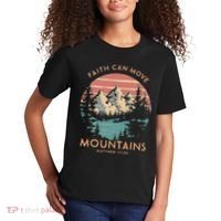 Faith Can Move Mountains Religious Christian Camping Gift Kids T-Shirt thumb 2