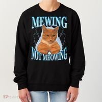 Funny Cat Meme With Meowing Looksmax Meowing Cat Women's Sweatshirt thumb 0