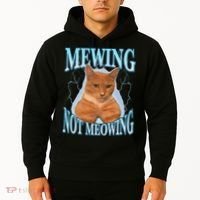 Funny Cat Meme With Meowing Looksmax Meowing Cat Hoodie thumb 2