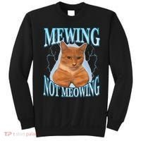 Funny Cat Meme With Meowing Looksmax Meowing Cat Sweatshirt thumb 0