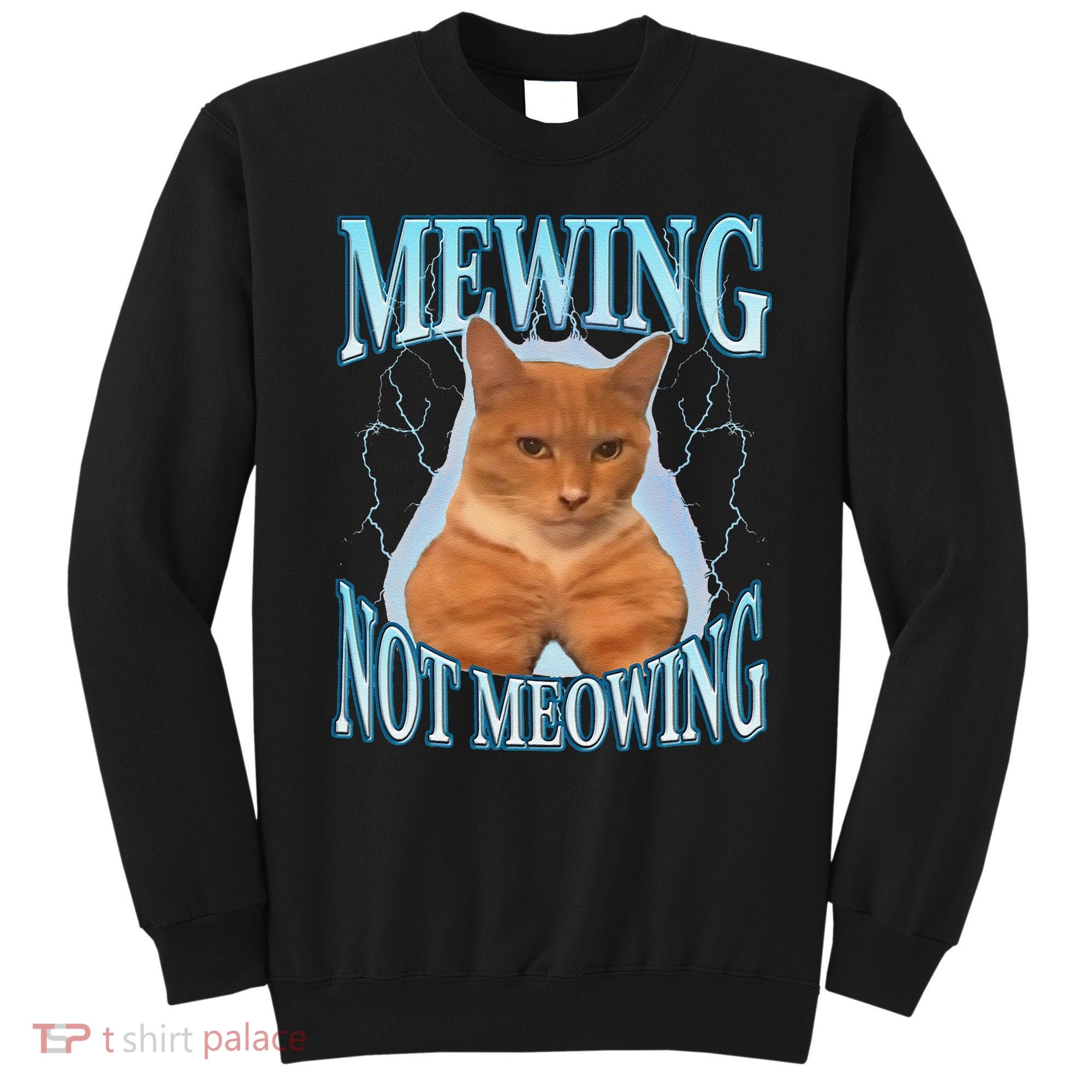 Funny Cat Meme With Meowing Looksmax Meowing Cat Sweatshirt