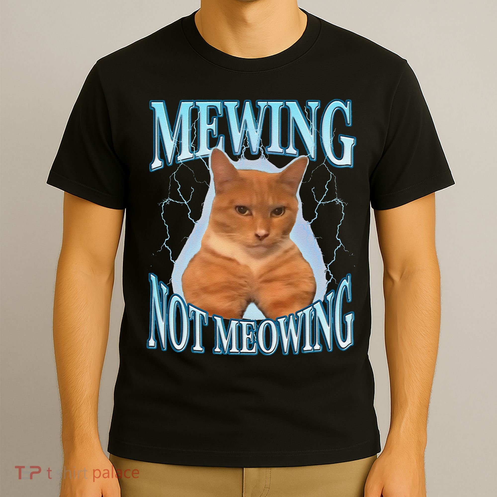Funny Cat Meme With Meowing Looksmax Meowing Cat T-Shirt