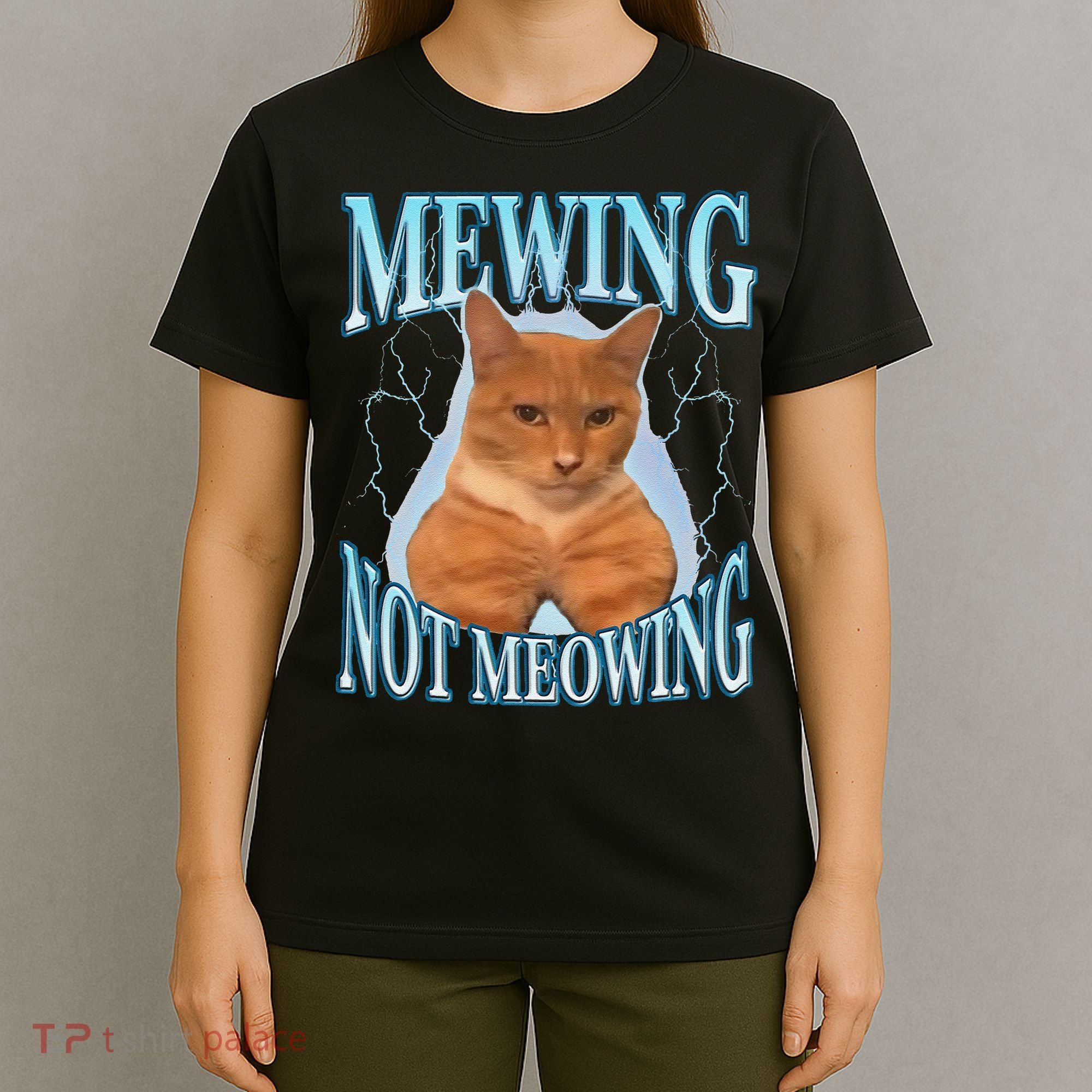 Funny Cat Meme With Meowing Looksmax Meowing Cat T-Shirt