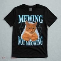Funny Cat Meme With Meowing Looksmax Meowing Cat T-Shirt thumb 5