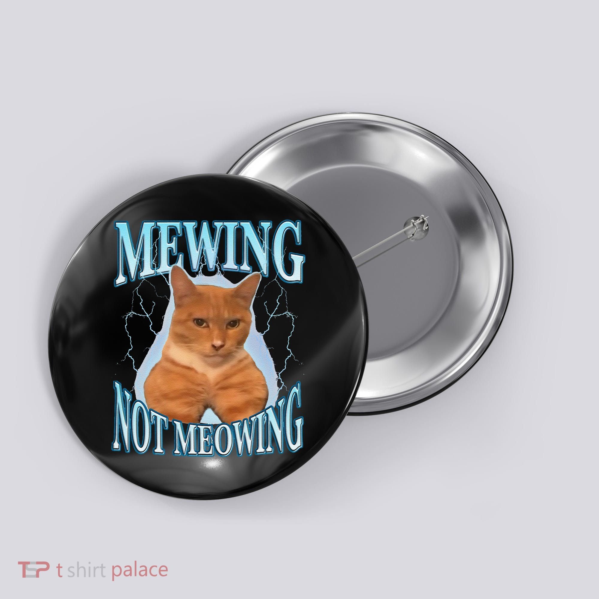 Funny Cat Meme With Meowing Looksmax Meowing Cat Button
