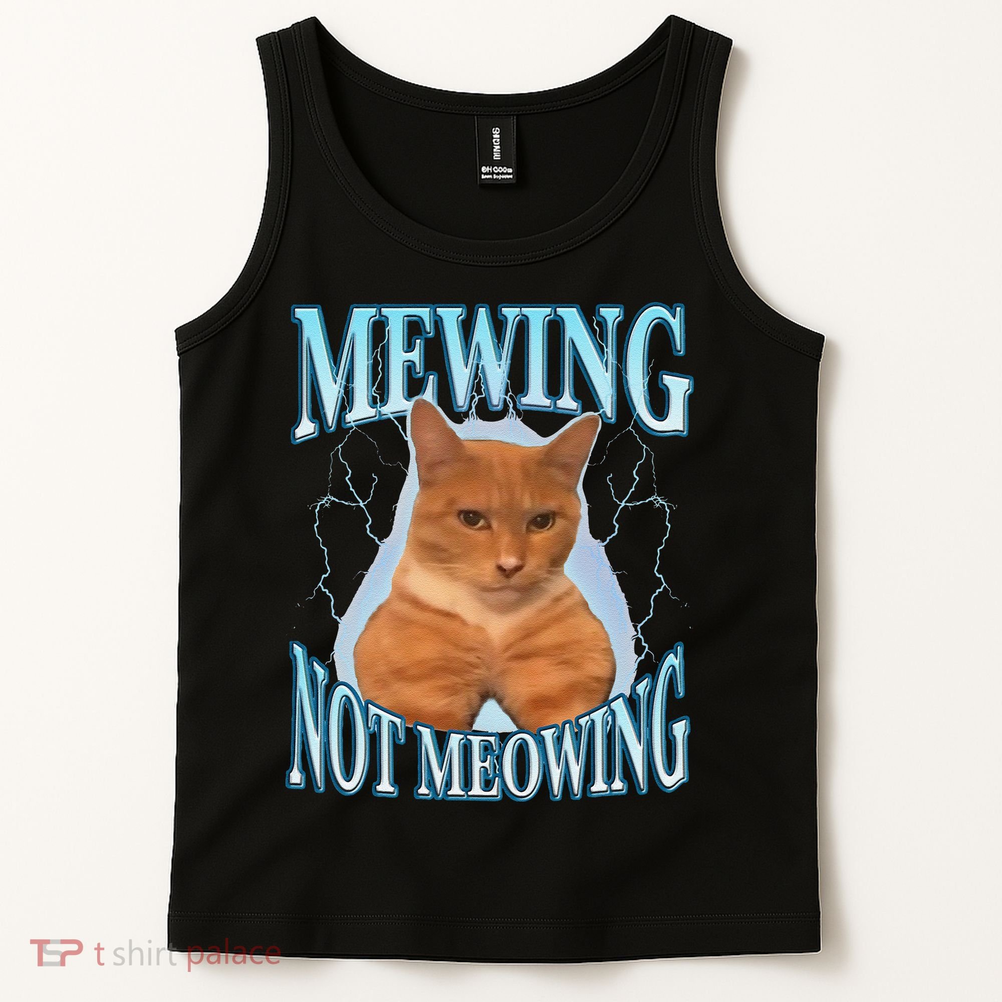 Funny Cat Meme With Meowing Looksmax Meowing Cat Tank Top