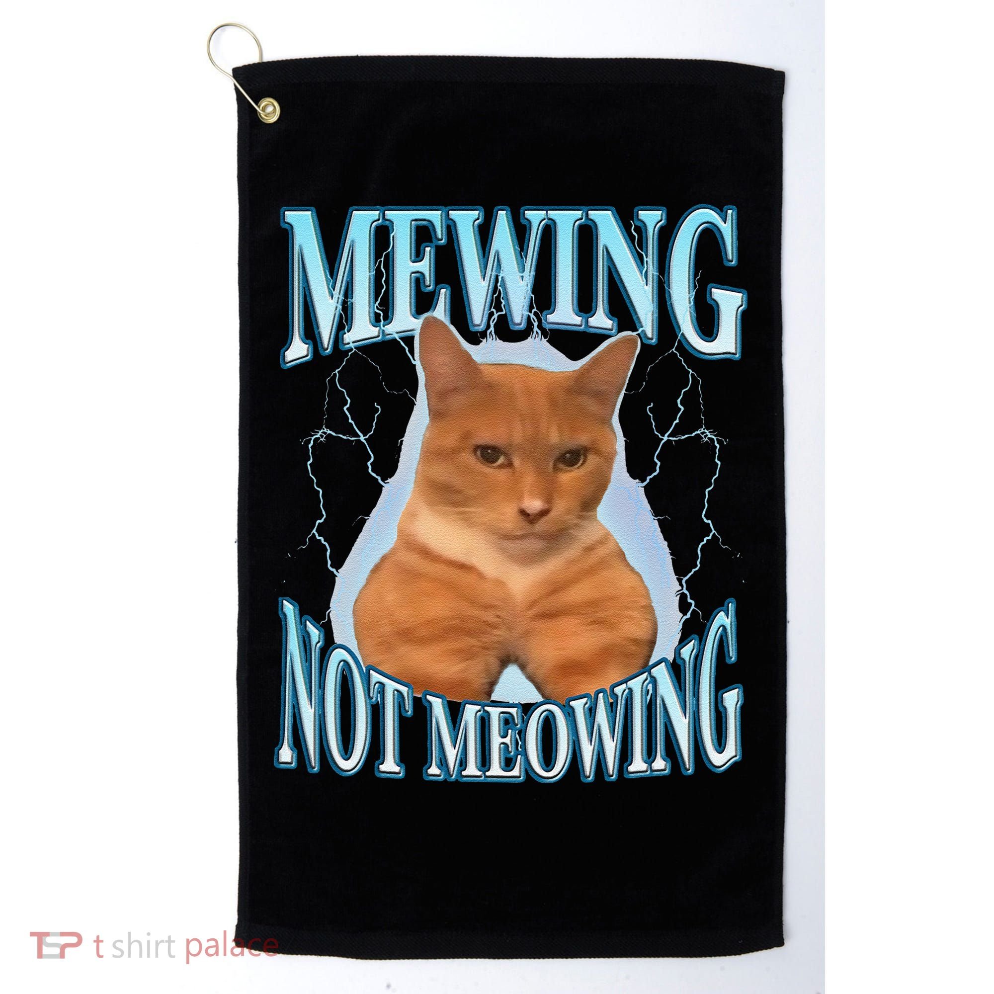 Funny Cat Meme With Meowing Looksmax Meowing Cat Golf Towel