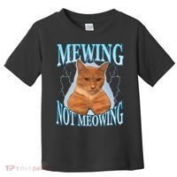 Funny Cat Meme With Meowing Looksmax Meowing Cat Toddler T-Shirt thumb 0