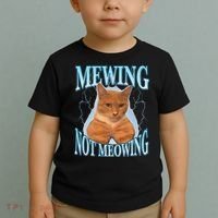 Funny Cat Meme With Meowing Looksmax Meowing Cat Toddler T-Shirt thumb 2