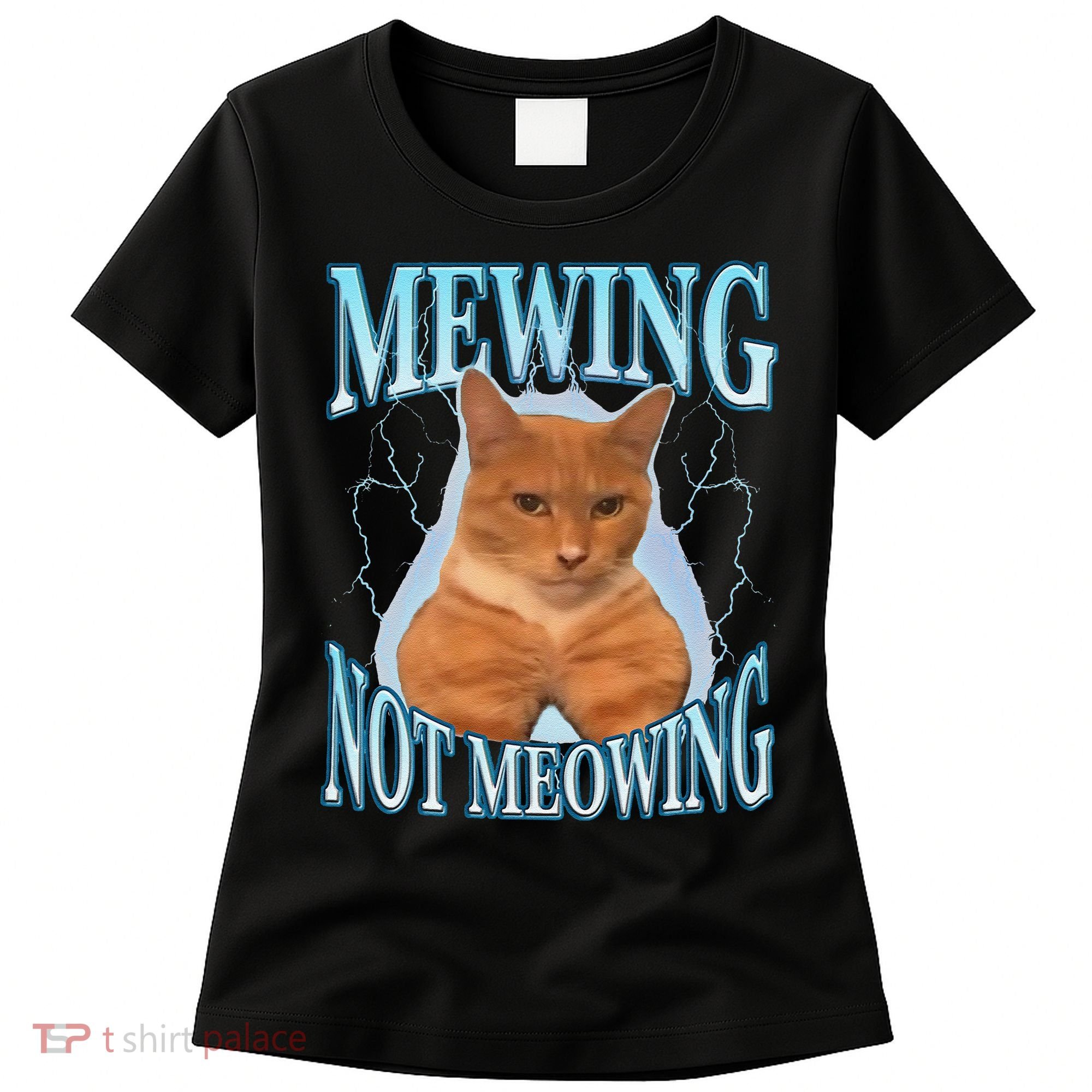Funny Cat Meme With Meowing Looksmax Meowing Cat Women's T-Shirt