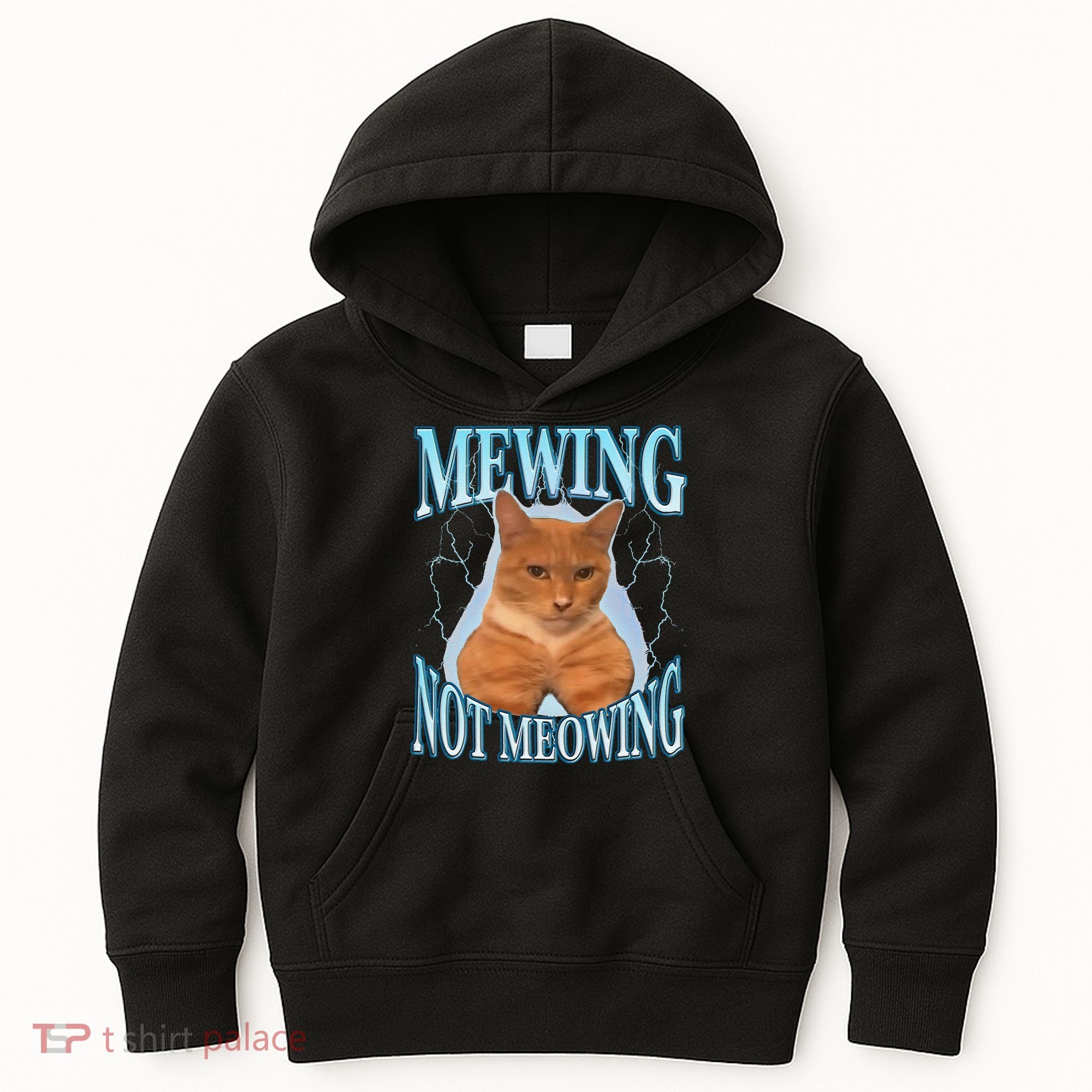 Funny Cat Meme With Meowing Looksmax Meowing Cat Kids Hoodie