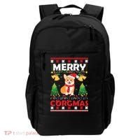 Funny Cute Merry Corgmas Ugly Christmas Sweater Backpack thumb 0