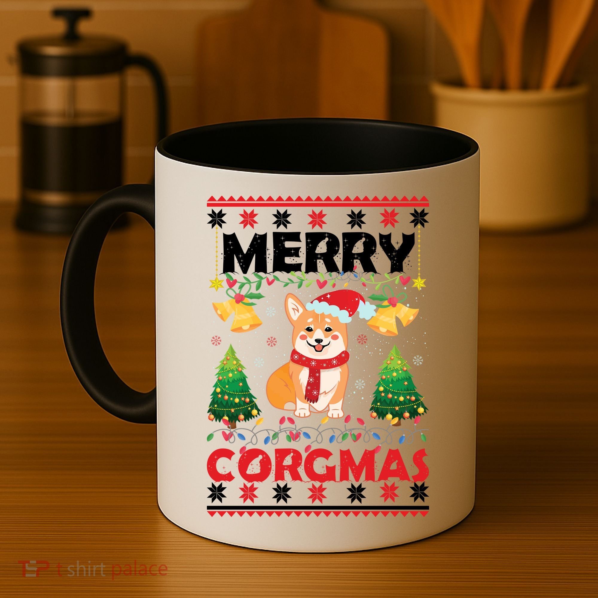Funny Cute Merry Corgmas Ugly Christmas Sweater Coffee Mug