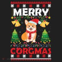 Funny Cute Merry Corgmas Ugly Christmas Sweater Tumbler thumb 3