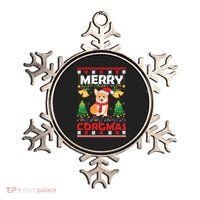 Funny Cute Merry Corgmas Ugly Christmas Sweater Ornament thumb 0