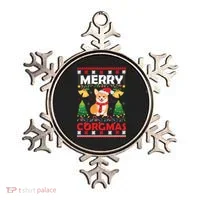 Funny Cute Merry Corgmas Ugly Christmas Sweater Ornament thumb 0