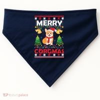 Funny Cute Merry Corgmas Ugly Christmas Sweater USA-Made Doggie Bandana thumb 0